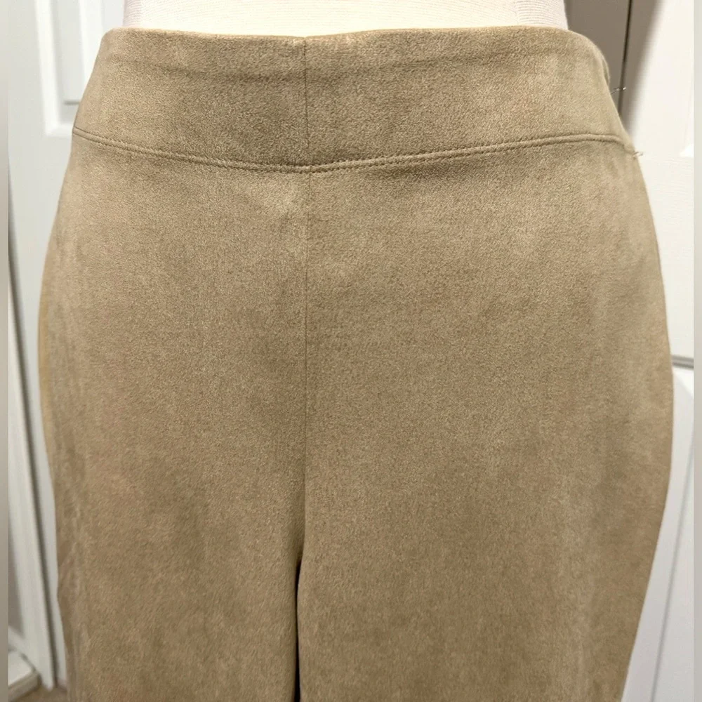 2 for $25 Max Studio Ladies Beige Tan Faux Suede Leggings Size L XL NWT